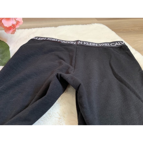 XS,  Calvin Klein Sleepwear, black logo thermal leisure leggings - Picture 6 of 8